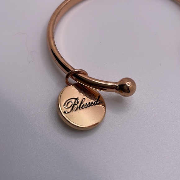 BCBGeneration Women's Metallic Rose Gold Crystal Blessed Cuff Bracelet - Picture 5 of 8